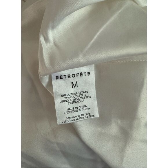 NWT Retrofete Cowl Neck Open Back Pearl Strap Electra Maxi Dress White Medium $5 - Picture 12 of 13